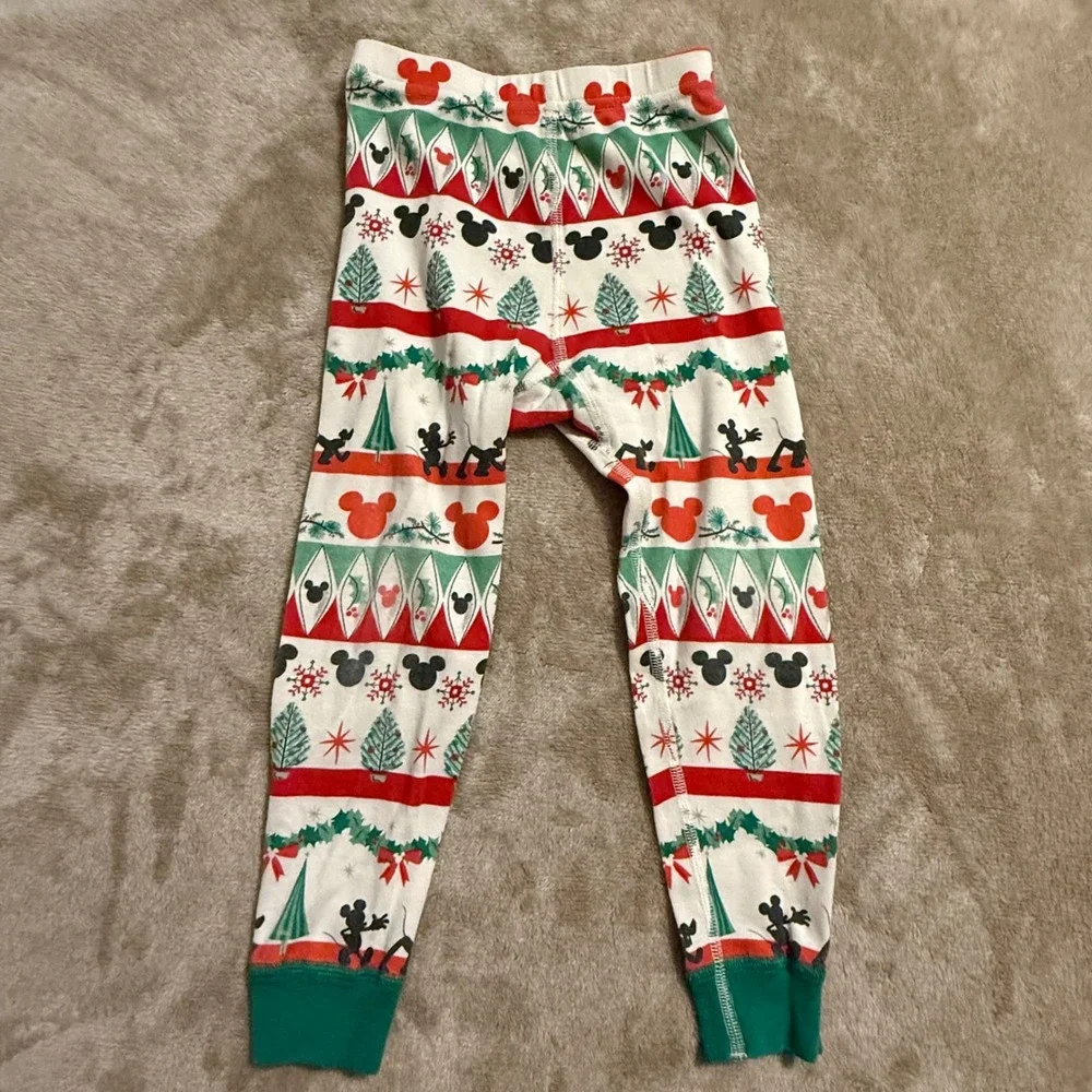 Hanna Andersson Disney Mickey Mouse Christmas Pajamas Set Kids 100cm 4 Organic